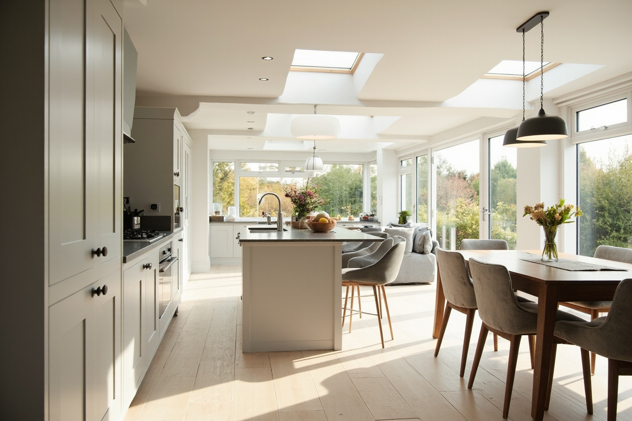 Photoreal renovated UK home interior